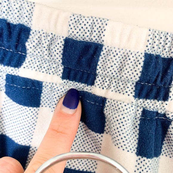 Calvin Klein fleece pj lounge set blue white pants lone sleeve graphic shirt M - Picture 7 of 8